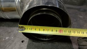 Kouřovod 125mm NEREZ + 2x koleno 90st - 2
