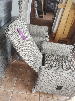 Zahradní polohovací relaxační křeslo ratan- nové - 2