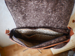 originální látková boho kabelka, hnědo- oranžová - 2