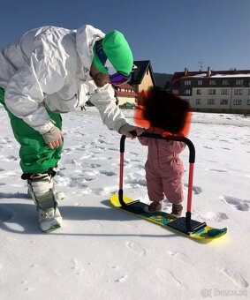 Prodám Dětský Snowboard Burton Riglet 90cm s handle barem - 2