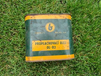 Historické plechovky od oleje. Mobiloil, Shell, Fantolin. - 2