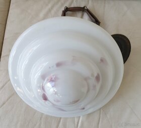 Starožitný lustr art deco řetěz stupňovitý širm - 2