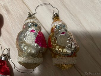Staré foukané skleněné vánoční ozdoby 🪅 Mikuláš - 2