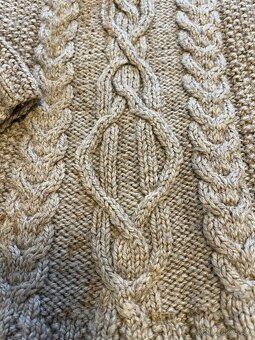 Ručně pletený svetr 100% vlna - 2