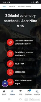 Acer NITRO V 15 - černo/modrý - 2