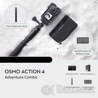 Nová kamera DJI Osmo Action 4 Adventure Combo se stabilizací - 2