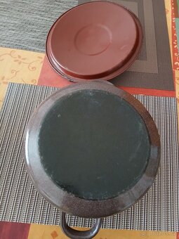 Velký smaltovaný hrnec s poklicí - 2