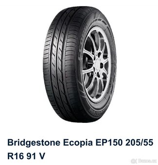 Nové pneu. Bridgestone Ecopia 205/55/16 - 2