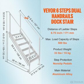 Hliníkové dokovací schůdky, 6 stupňů - 2