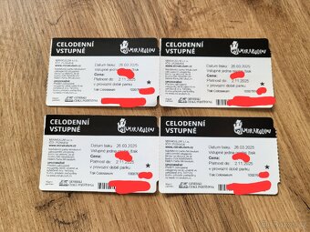 4x celodenní vstupenka do Mirákula, 2025 - 2