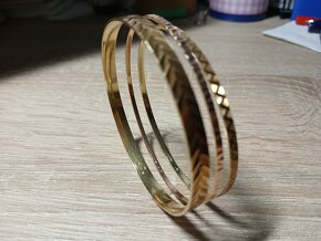 Zlaté dámské náramky 14 karátů - 3ks - 2