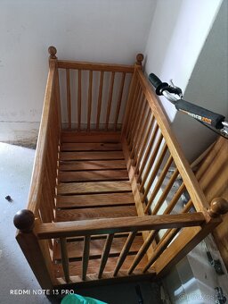 Dřevěná postýlka masiv dub - 2