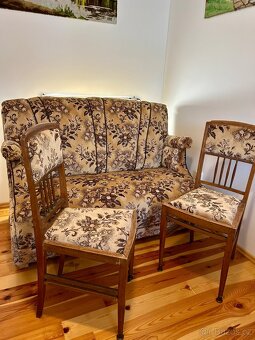 Gauč + 2 židle 1934 – V. Frynta, Trutnov – Art Deco / funkci - 2