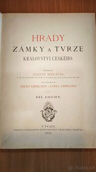 Hrady, zámky a tvrze české, díl.II, orig.vyd. roku 1883, - 2