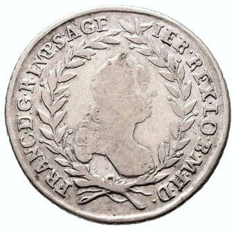 Stříbrná mince r. 1758 František Lotrinský - 2