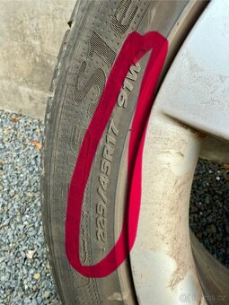 Sada alu 17"disků Škoda plus pneumatiky 225/45R17 91W - 2