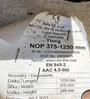 Ytong překlad 375x1250, sleva 50 % - 2