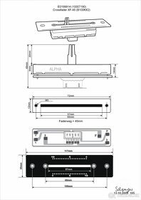 Crossfader Omnitronic XF-45 na PM-524 - 2