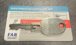 Generalní klíc - FAB zamek 4ks - 2