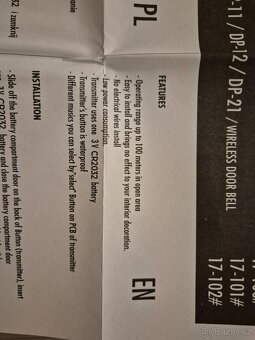 Bezdrátový zvonek 2 tlačítka - 2