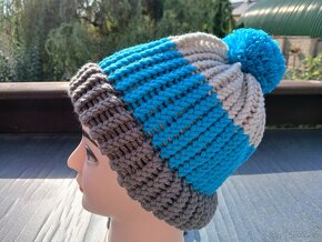 Nový pletený kulich dvojitý lem. - 2