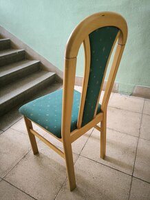 Židle - dřevěné, čalouněné, 4 ks - 2