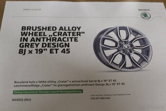 Originální alu kola Crater, Škoda Karoq, 5x112 r19 - 2