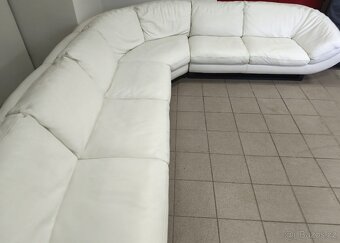 Kožená designová rohová sedací souprava - jak NOVÁ, TOP STAV - 2