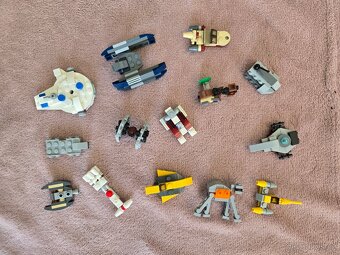 Lego Star Wars micro stihacky, milenium falcon, at at apod - 2