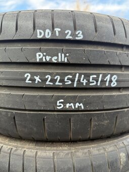 2x letní pneu 225/45/18 CENA 1400,- za obě - 2