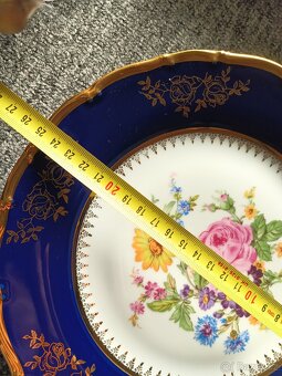 Velmi starý porcelánový okrasný talíř MZ - 2