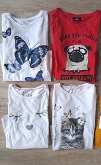 Trička dlouhý rukáv velikost 134 - 140 - 2