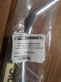 Yamaha Yz 450f, nová startovací páka. - 2