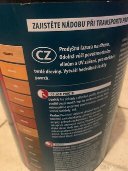 Lazura na dřevo v barvě lískový ořech - 2