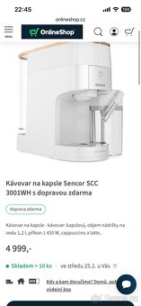 Kavovar Sencor scc3001wh - 2