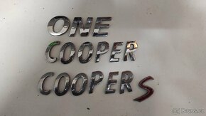 Originální nápis kufru Mini cooper S R53 R52 R55 R56 R57 JCW - 2