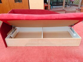 Čalouněná postel s úložným prostorem a čely - 2