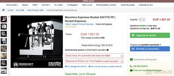 ROCKET GIOTTO - pákový kávovar - 2