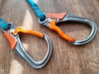 Ferratový set Petzl - Scorpio Eashook, Mammut sedák, odsedka - 2