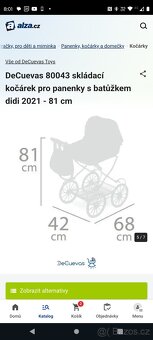Dětský kočárek DeCuevas DIDI 2021 - 81 cm + batůžek - 2