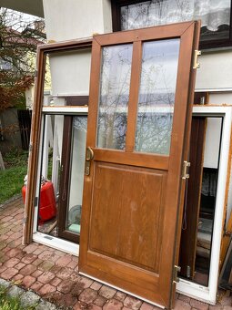 Dveře vchodové/masivní dřevo… - 2