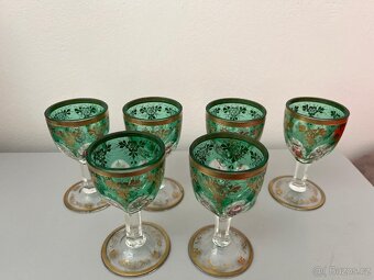malované zelené skleničky - 2
