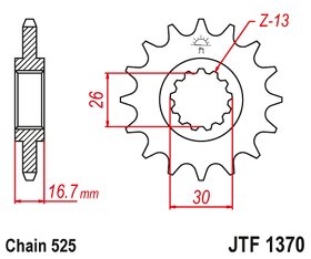 Řetězové kolečko JT 1370-15 - 2