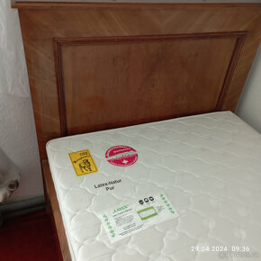 Starožitná postel s polohovacím roštem+matrací (postel 2) - 2