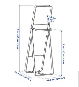 Stojací zrcadlo Ikornnes IKEA - 2