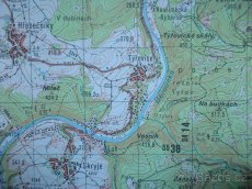Vojenská profesionální tajná mapa Hořovice Zdice ČSLA - 2