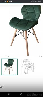 Sametové jídelní židle - 2