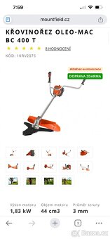 Křovinořez Oleo-Mac BC 400 T - 2