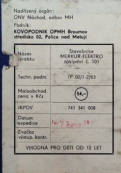 Stavebnice Merkur - 2