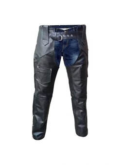 Moto Pánske Kožené Chapsy - 2